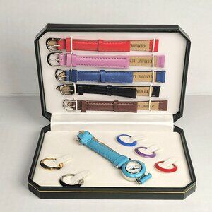Peyote Bird Santa Fe Women Watch Set Leather Interchangeable Bezels